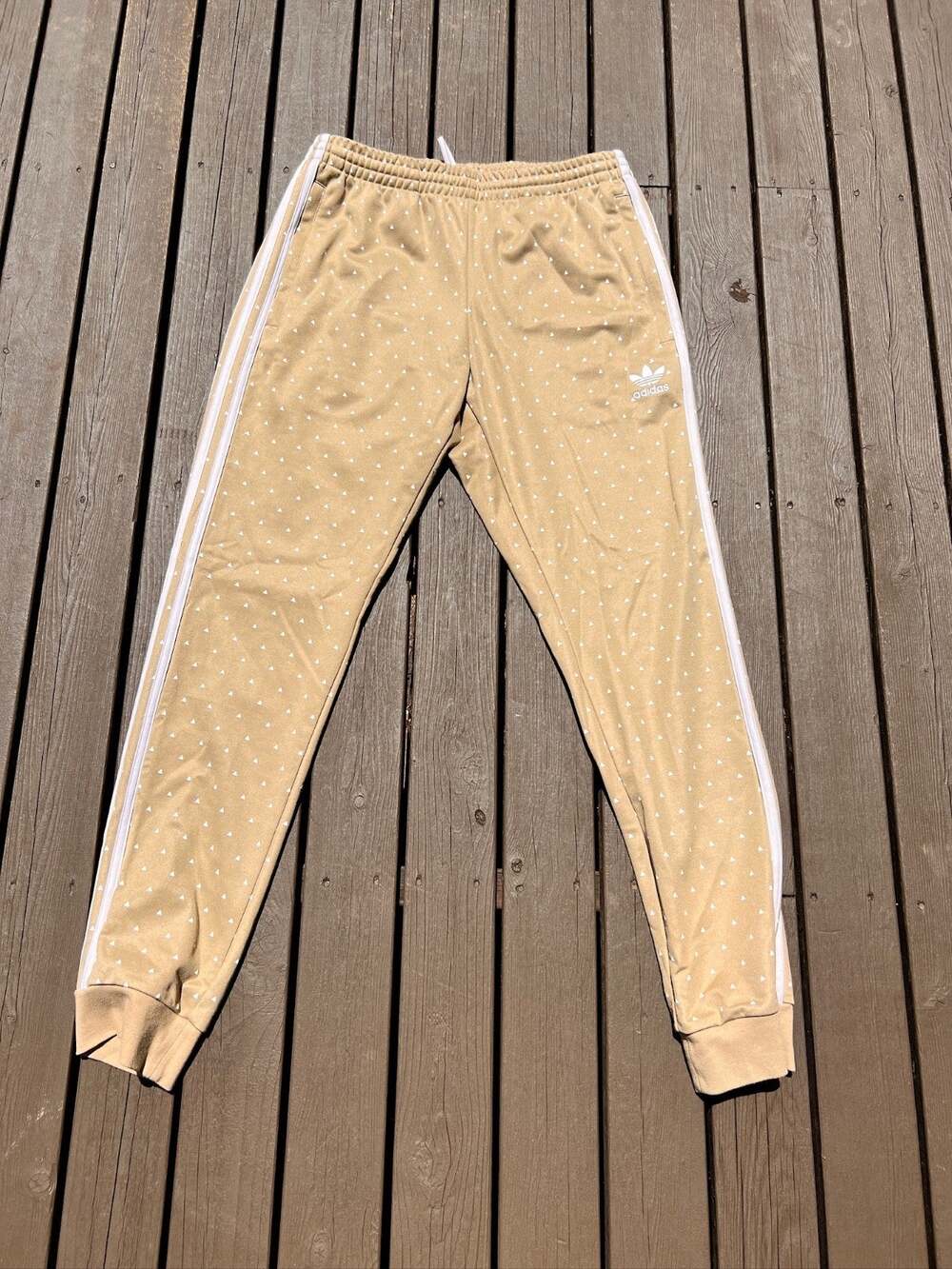 Adidas Pharrell Williams HU Hiking Track Pants Tan Triangle Print Men's M